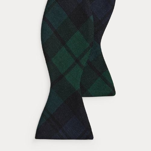 Plaid Cashmere-Silk Bow Tie - Purple Label - Modalova