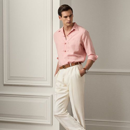 Hand-Tailored Linen-Silk Suit Trouser - Purple Label - Modalova