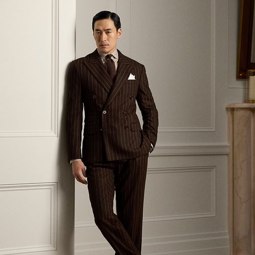 Kent Hand-Tailored Chalk-Stripe Suit - Purple Label - Modalova