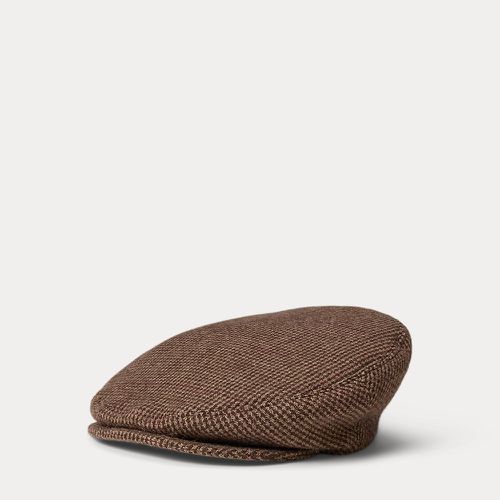 Tick-Weave Wool-Cashmere Flat Cap - Purple Label - Modalova