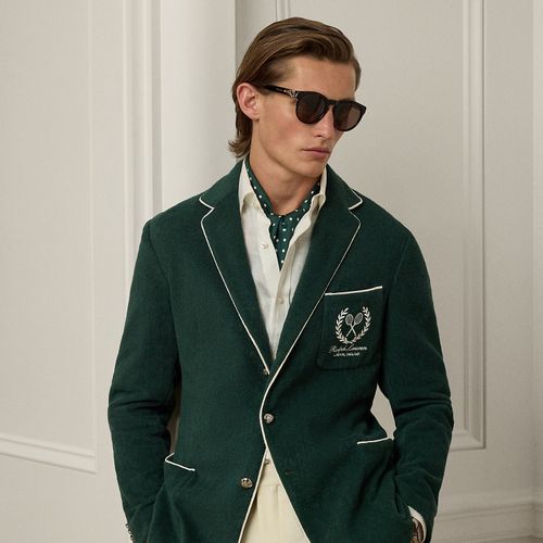 Hand-Tailored Embroidered Terry Blazer - Purple Label - Modalova