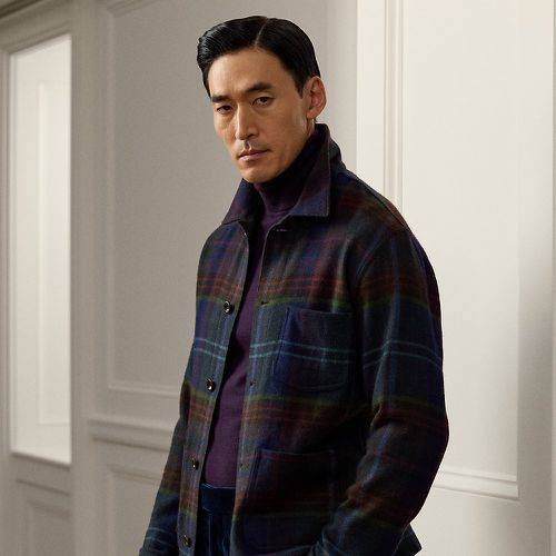 Burnham Hand-Tailored Plaid Wool Jacket - Purple Label - Modalova