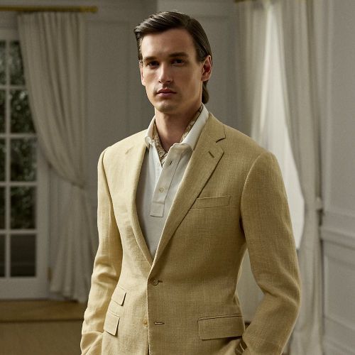 Kent Hand-Tailored Linen-Silk Jacket - Purple Label - Modalova