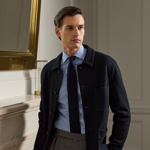 Hand-Tailored Wool-Blend Jacket - Purple Label - Modalova
