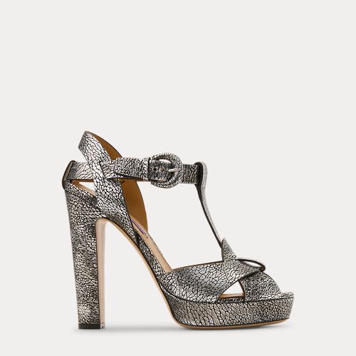 Kerrey Crackled Calfskin T-Strap Sandal - Collection - Modalova