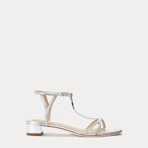 Fallon Metallic Lizard-Embossed Sandal - Lauren - Modalova