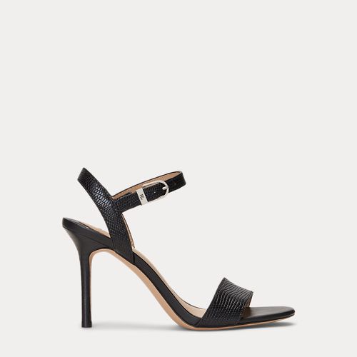 Gwen Lizard-Embossed Leather Sandal - Lauren - Modalova