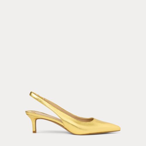 Lolah II Metallic Leather Slingback Pump - Lauren - Modalova