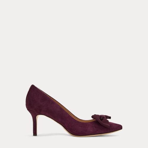 Lanette Bow-Trim Suede Pump - Lauren - Modalova