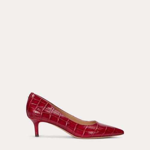 Adrienne Crocodile-Embossed Leather Pump - Lauren - Modalova