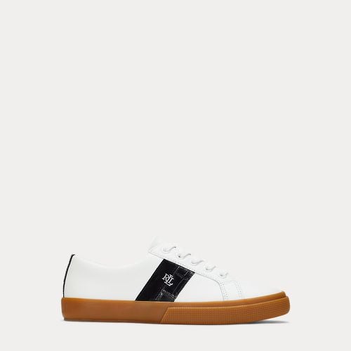 Janson II Suede-Trim Leather Trainer - Lauren - Modalova