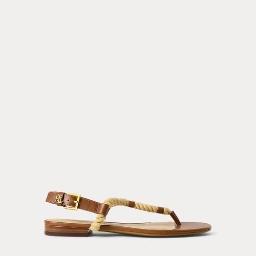 Everley Calfskin & Rope Sandal - Lauren - Modalova