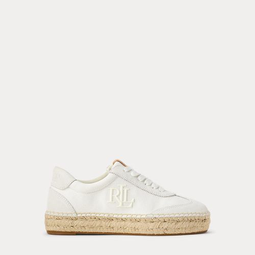 Luize Canvas & Suede Espadrille Trainer - Lauren - Modalova