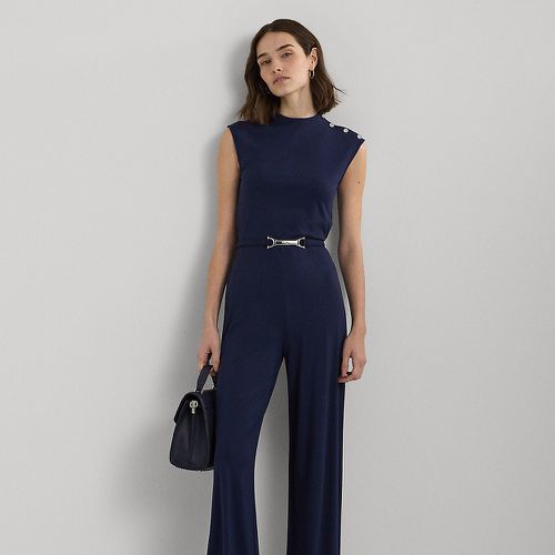 Belted Mockneck Jumpsuit - Lauren - Modalova