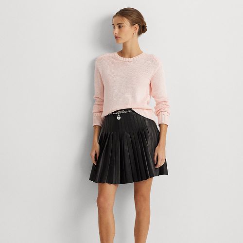 Pleated Stretch Leather Miniskirt - Lauren - Modalova