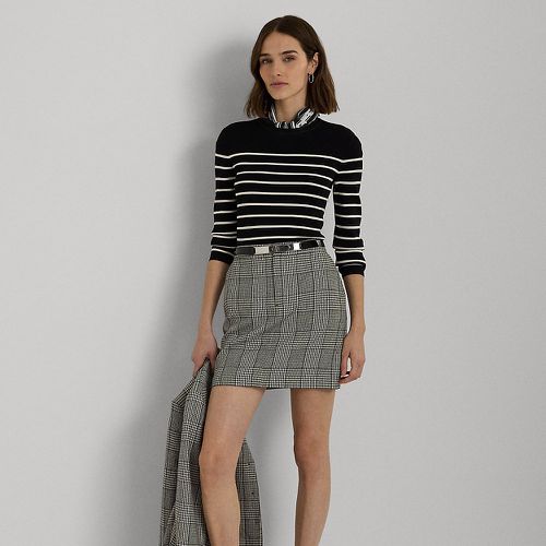 Glen Plaid Tweed Pencil Miniskirt - Lauren - Modalova