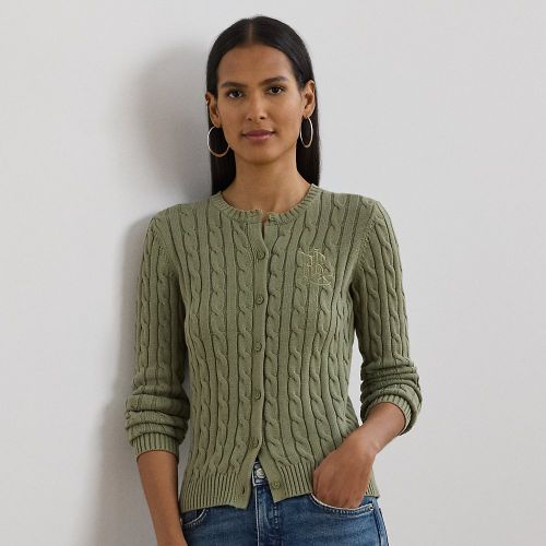 Cable-Knit Cotton Cardigan - Lauren - Modalova