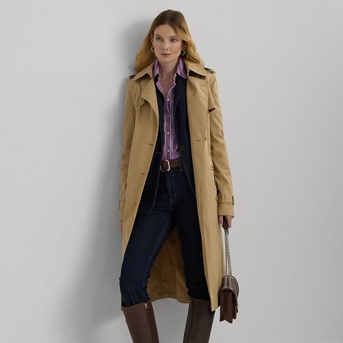 Water-Repellent Belted Twill Trench Coat - Lauren - Modalova