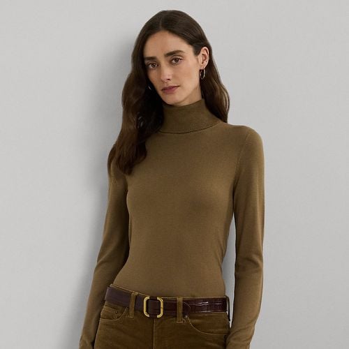 Silk-Blend Roll Neck Jumper - Lauren - Modalova