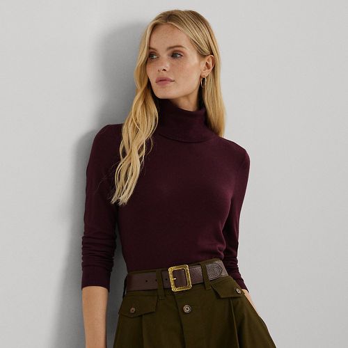 Silk-Blend Roll Neck Jumper - Lauren - Modalova