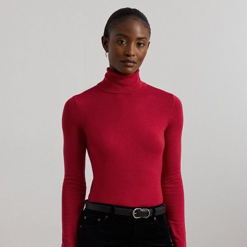 Silk-Blend Roll Neck Jumper - Lauren - Modalova