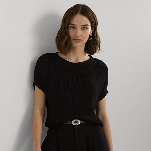 Rib-Knit Short-Sleeve Jumper - Lauren - Modalova