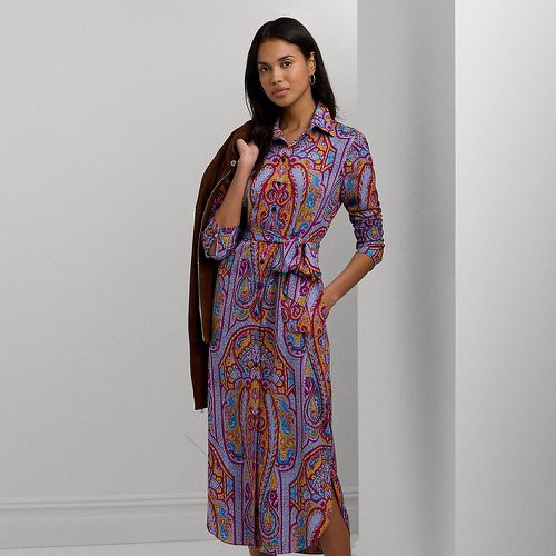 Paisley Belted Crepe Shirtdress - Lauren - Modalova