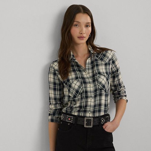 Slim Fit Plaid Herringbone Shirt - Lauren - Modalova