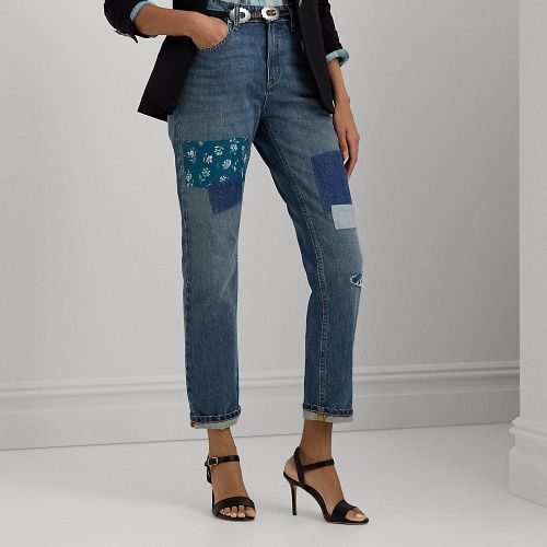 Patchwork Boyfriend Tapered Ankle Jean - Lauren - Modalova