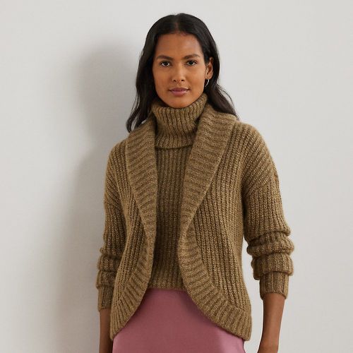 Rib-Knit Shawl-Collar Cardigan - Lauren - Modalova