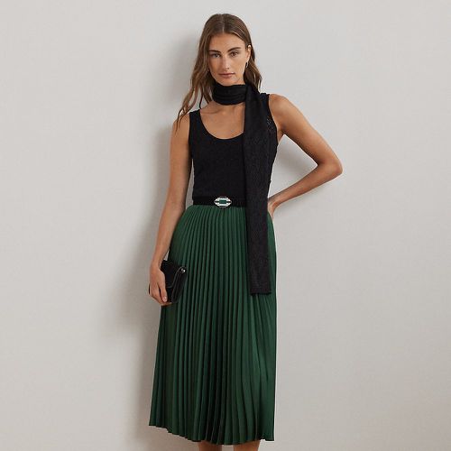 Pleated Satin Charmeuse Skirt - Lauren - Modalova