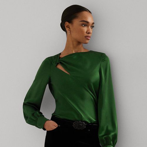 Cutout Satin Charmeuse Blouse - Lauren - Modalova