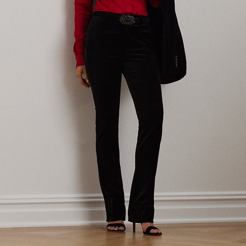 High-Rise Stretch Velvet Boot Trouser - Lauren - Modalova