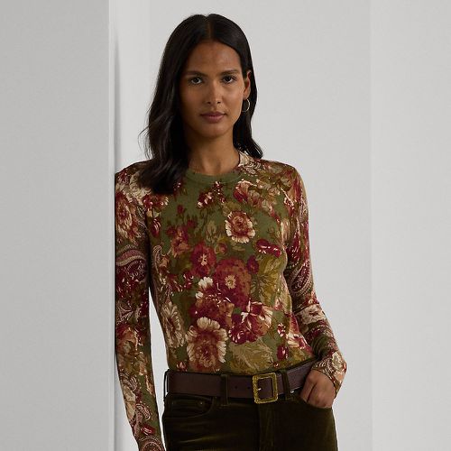 Floral Cotton-Blend Jumper - Lauren - Modalova