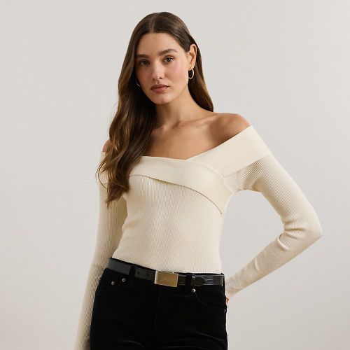 Rib-Knit Off-the-Shoulder Sweater - Lauren - Modalova