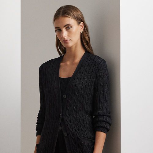 Metallic Cable-Knit Cardigan - Lauren - Modalova