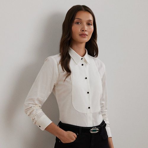 Bib-Front Cotton Broadcloth Shirt - Lauren - Modalova