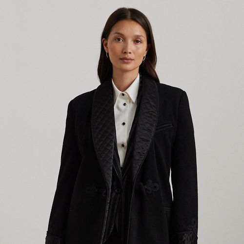 Quilted-Satin-Trim Wool-Blend Coat - Lauren - Modalova