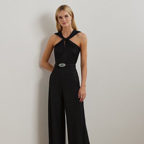 Belted Jersey Twist-Front Jumpsuit - Lauren - Modalova