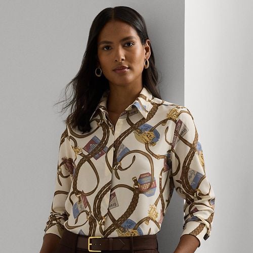 Classic Fit Belting-Print Crepe Shirt - Lauren - Modalova