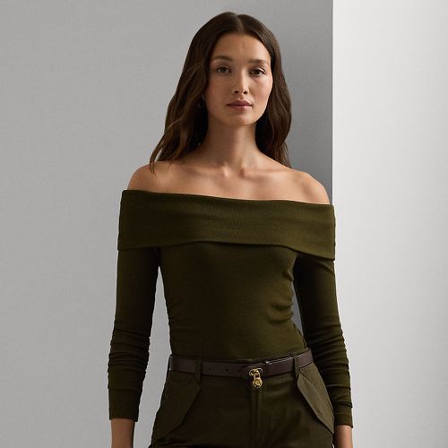 Cotton-Blend Off-the-Shoulder Top - Lauren - Modalova