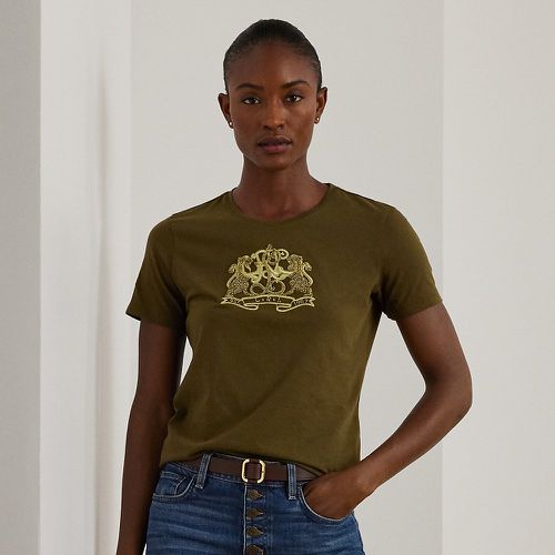 Lion-Crest Cotton Jersey Tee - Lauren - Modalova