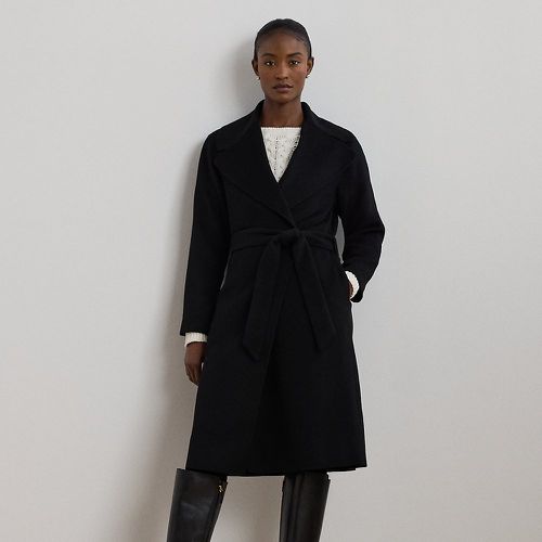 Double-Faced Wool-Blend Wrap Coat - Lauren - Modalova