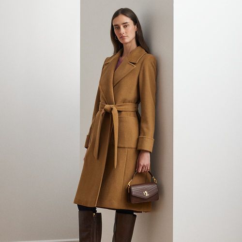 Double-Faced Wool-Blend Wrap Coat - Lauren - Modalova