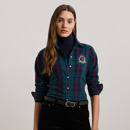 Relaxed Fit Black Watch Plaid Shirt - Lauren - Modalova