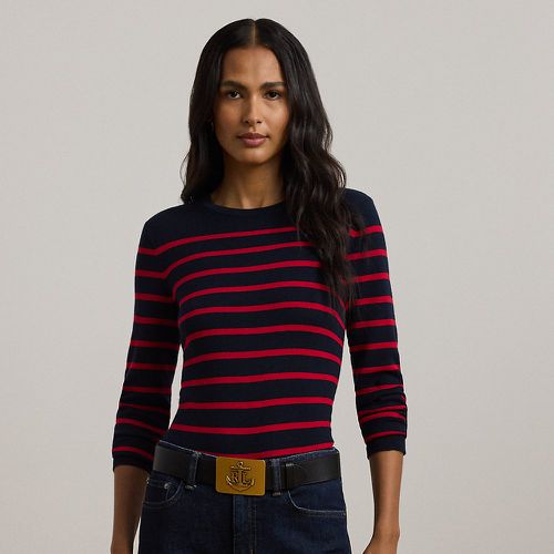 Striped Cotton-Blend Jumper - Lauren - Modalova