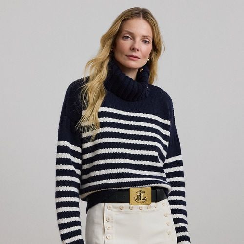 Striped Wool-Blend Rollneck Jumper - Lauren - Modalova