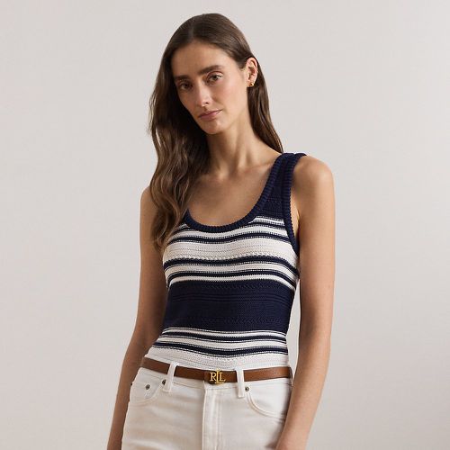 Striped Cotton-Blend Jumper Tank Top - Lauren - Modalova