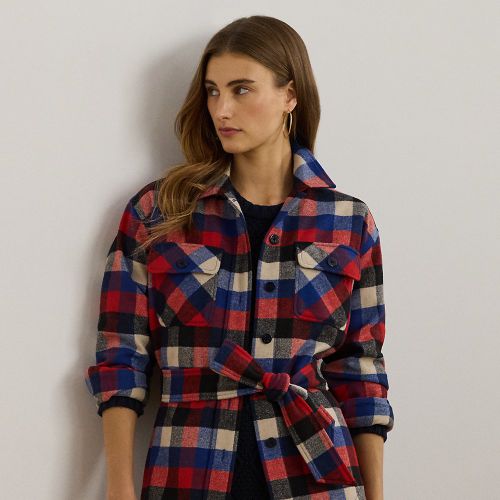 Buffalo Check Belted Twill Shirt Jacket - Lauren - Modalova