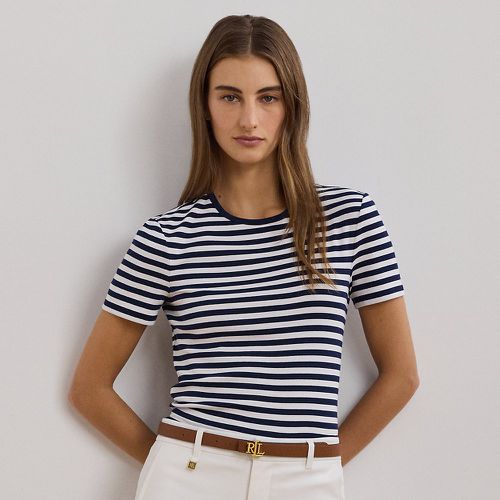 Striped Stretch Cotton Crewneck Tee - Lauren - Modalova